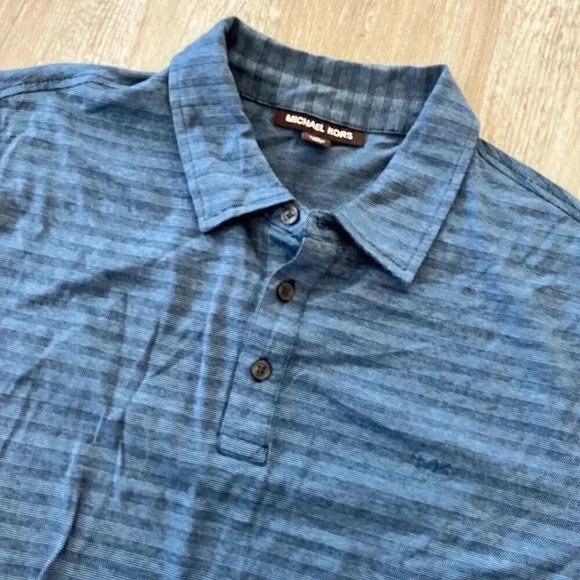 Mens Michael Kors Blue Short Sleeve Polo - L - Picture 2 of 5